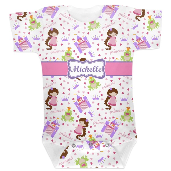 Custom Princess Print Baby Bodysuit 3-6 (Personalized)