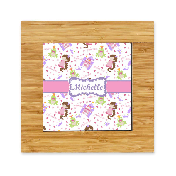 Custom Princess Print Bamboo Trivet with Ceramic Tile Insert (Personalized)