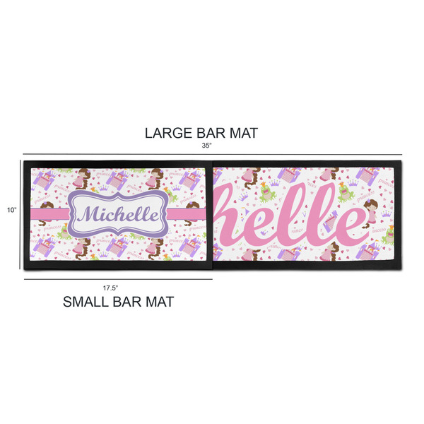 Princess Print Bar Mats - Sizing Chart