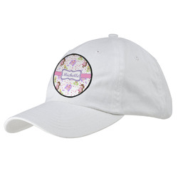 Princess Print Baseball Cap - White (Personalized)