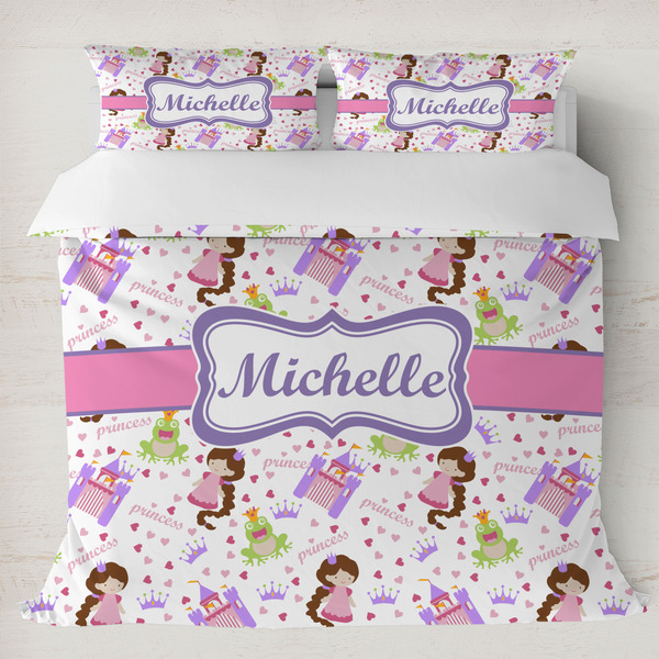 Custom Princess Print Duvet Cover Set - King (Personalized)