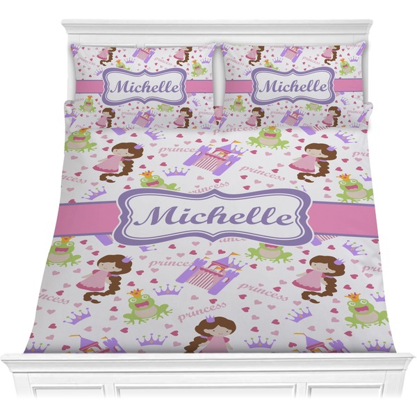 Custom Princess Print Comforter Set - Full / Queen (Personalized)