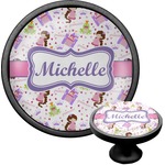 Princess Print Cabinet Knob (Black) (Personalized)