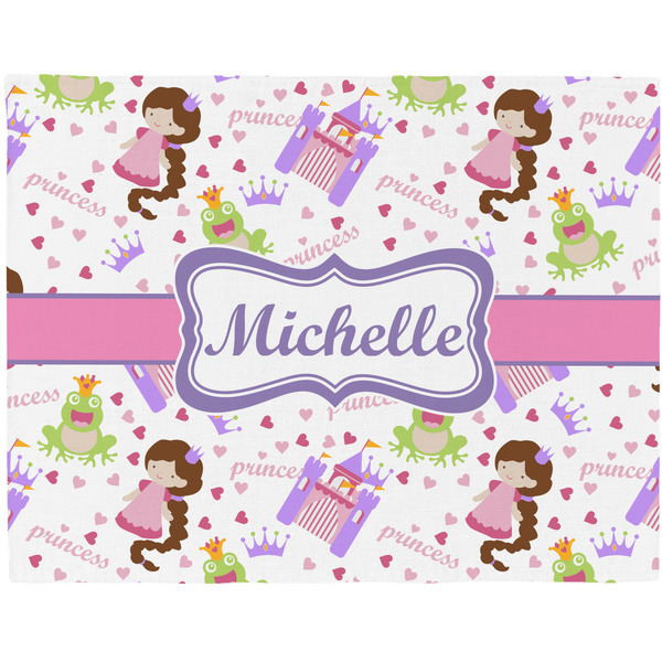 Custom Princess Print Woven Fabric Placemat - Twill w/ Name or Text