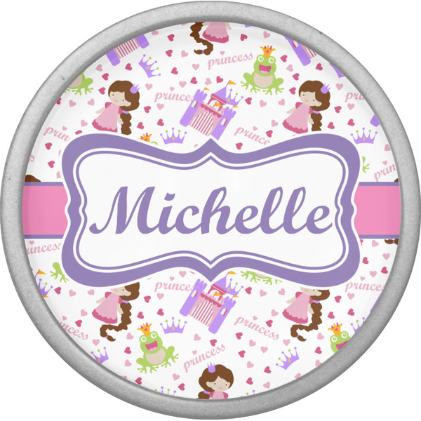 Princess Print Cabinet Knob - Nickel - Front