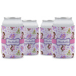 Princess Print Can Cooler (12 oz) - Set of 4 w/ Name or Text