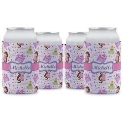 Princess Print Can Cooler (12 oz) - Set of 4 w/ Name or Text