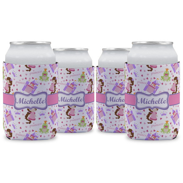 Custom Princess Print Can Cooler (12 oz) - Set of 4 w/ Name or Text