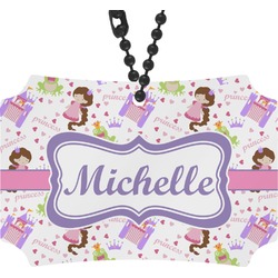 Princess Print Rear View Mirror Ornament (Personalized)