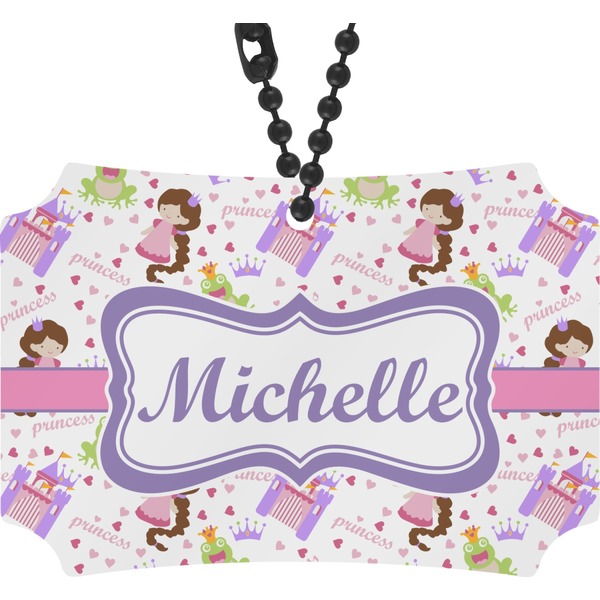 Custom Princess Print Rear View Mirror Ornament (Personalized)