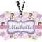 Princess Print Rear View Mirror Ornament (Personalized)