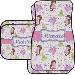 Princess Print Car Floor Mats Set - 2 Front & 2 Back (Personalized)