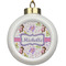 Princess Print Ceramic Ball Ornament (Personalized)