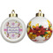 Princess Print Ceramic Christmas Ornament - Poinsettias (APPROVAL)