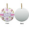 Princess Print Ceramic Flat Ornament - Circle Front & Back (APPROVAL)