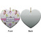 Princess Print Ceramic Flat Ornament - Heart Front & Back (APPROVAL)