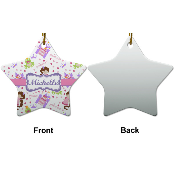 Princess Print Ceramic Flat Ornament - Star Front & Back (APPROVAL)
