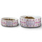Princess Print Ceramic Dog Bowls - Size Comparison