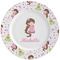Princess Print Ceramic Plate w/Rim