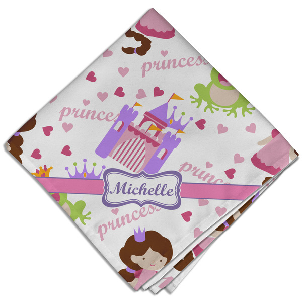 Custom Princess Print Cloth Dinner Napkin - Single w/ Name or Text