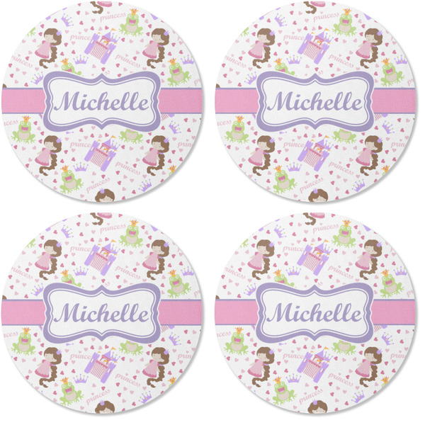 Princess Print Coaster Round Rubber Back - Apvl