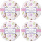 Princess Print Coaster Round Rubber Back - Apvl