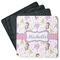 Princess Print Square Rubber Backed Coasters - Set of 4 (Personalized)