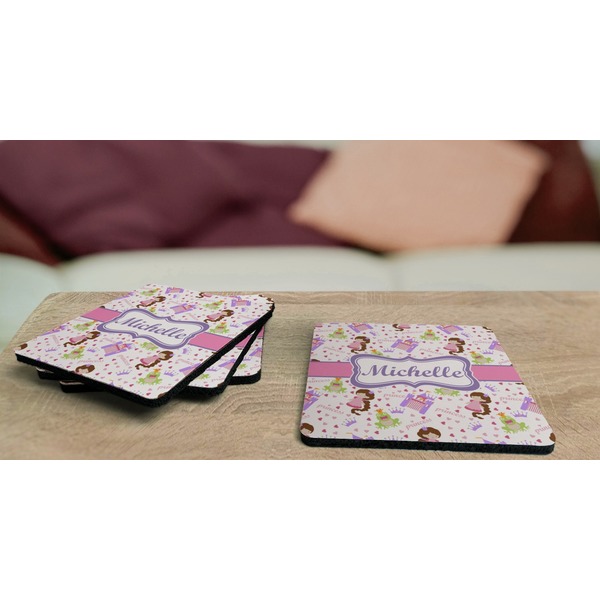 Princess Print Coaster Rubber Back - On Coffee Table