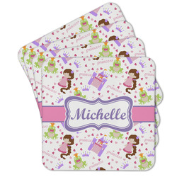 Princess Print Cork Coaster - Set of 4 w/ Name or Text
