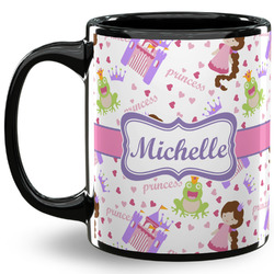 Princess Print 11 Oz Coffee Mug - Black (Personalized)