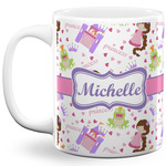 Princess Print 11 Oz Coffee Mug - White (Personalized)