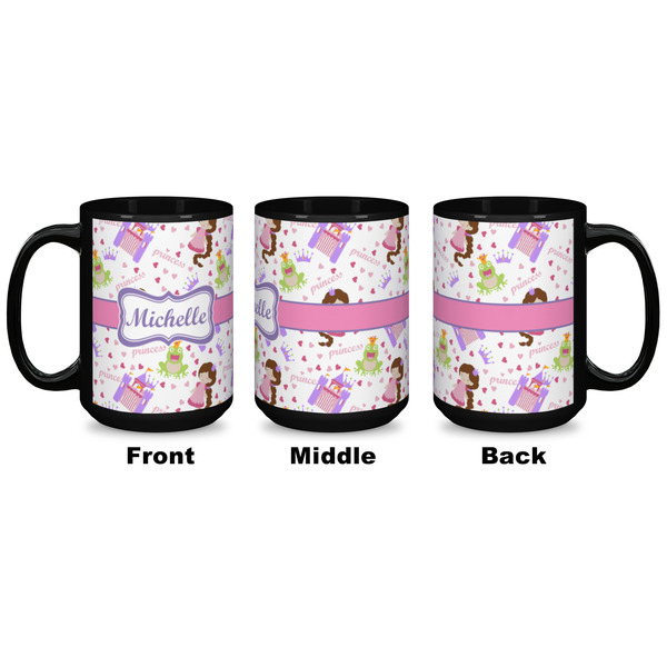 Princess Print Coffee Mug - 15 oz - Black APPROVAL