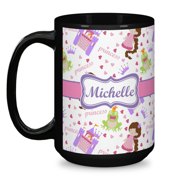 Princess Print Coffee Mug - 15 oz - Black