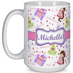 Princess Print 15 Oz Coffee Mug - White (Personalized)