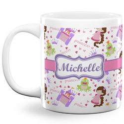 Princess Print 20 Oz Coffee Mug - White (Personalized)