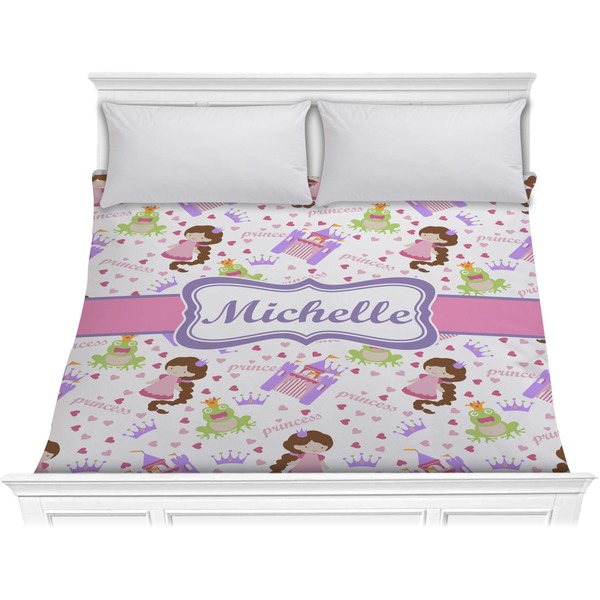 Custom Princess Print Comforter - King (Personalized)