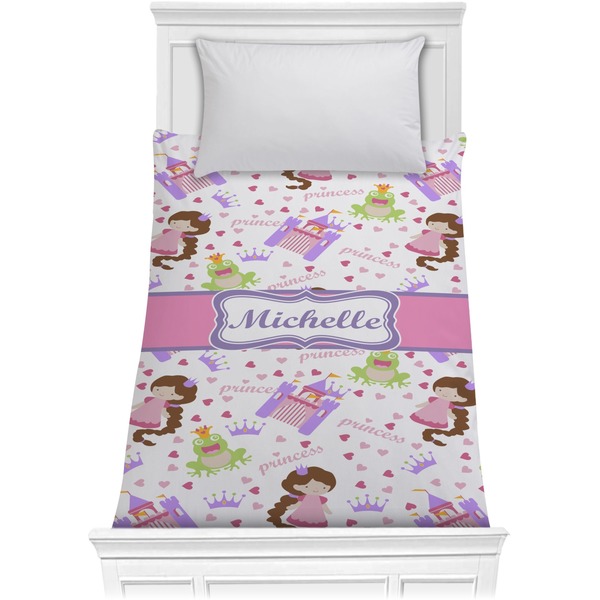 Custom Princess Print Comforter - Twin (Personalized)