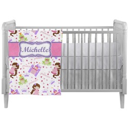 Princess Print Crib Comforter / Quilt (Personalized)