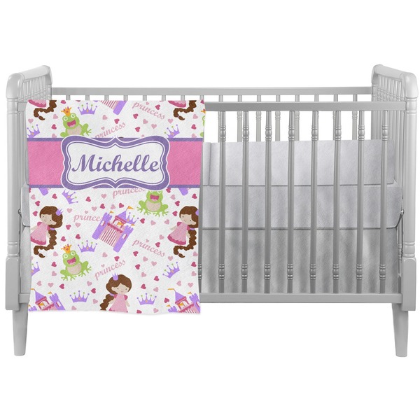 Custom Princess Print Crib Comforter / Quilt (Personalized)