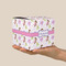 Princess Print Cube Favor Gift Box - On Hand - Scale View