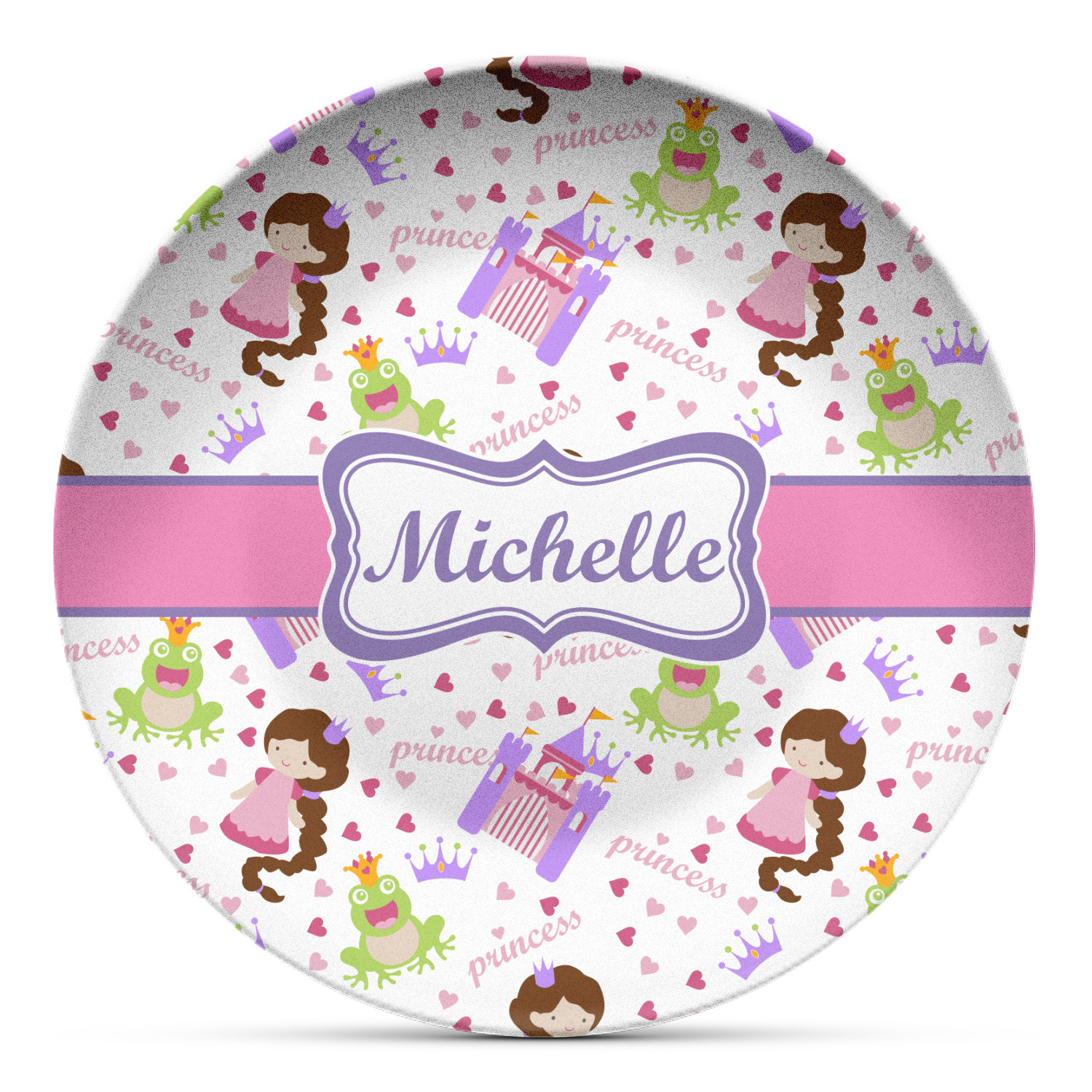 Princess Print Microwave Safe Plastic Plate Composite Polymer