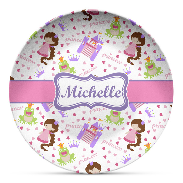 Custom Princess Print Microwave Safe Plastic Plate - Composite Polymer (Personalized)