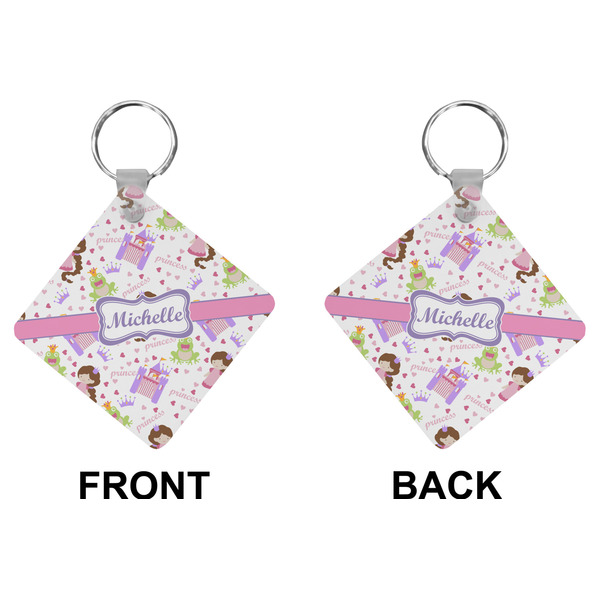 Princess Print Diamond Keychain (Front + Back)