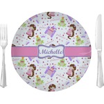 Princess Print Glass Lunch / Dinner Plate 10" (Personalized)
