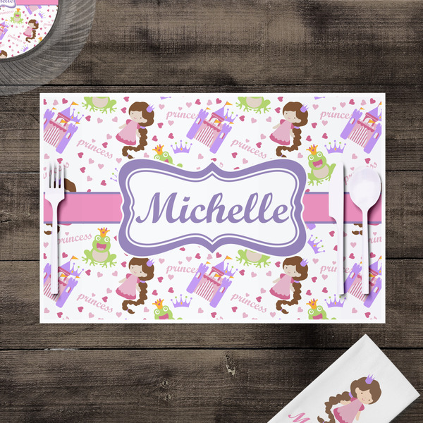 Princess Print Disposable Paper Placemat - In Context