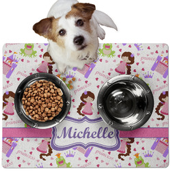 Princess Print Dog Food Mat - Medium w/ Name or Text