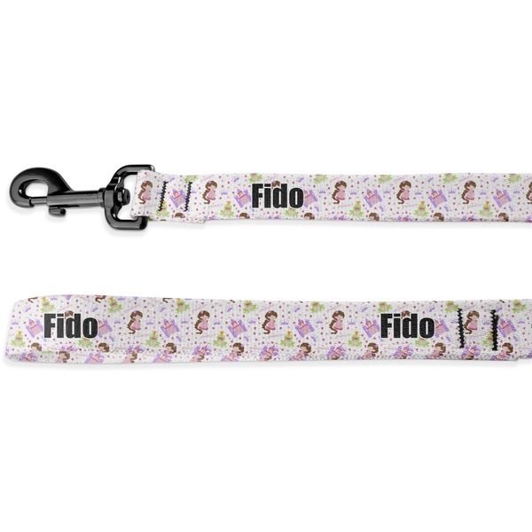 Custom Princess Print Deluxe Dog Leash - 4 ft (Personalized)
