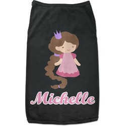Princess Print Black Pet Shirt (Personalized)