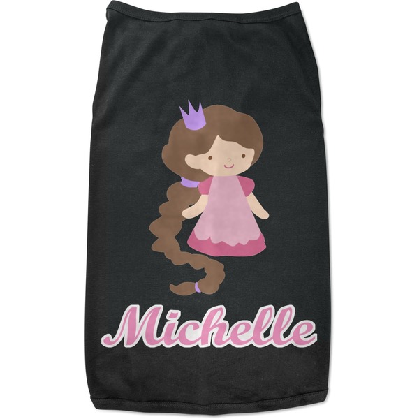 Custom Princess Print Black Pet Shirt (Personalized)