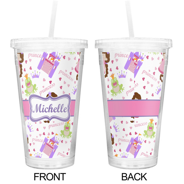 Princess Print Double Wall Tumbler with Straw - Approval